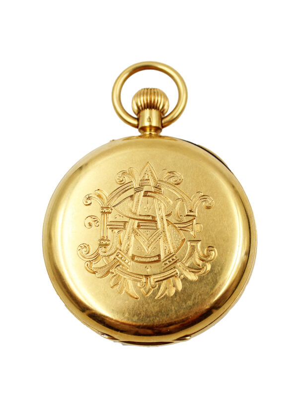 Penlington & Batty 18k Yellow Gold English Open Face Pocket Watch w/ Box c. 1890s