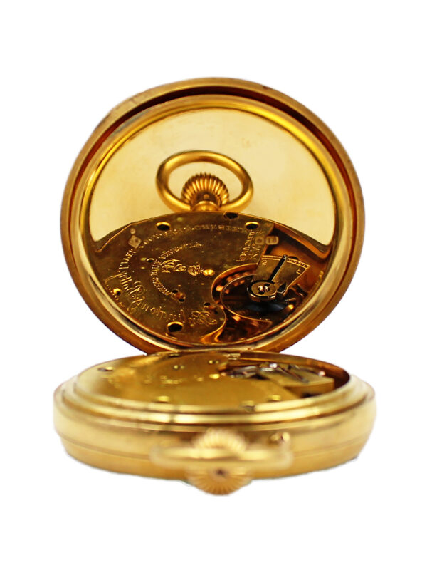 Penlington & Batty 18k Yellow Gold English Open Face Pocket Watch w/ Box c. 1890s