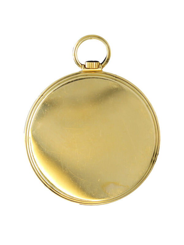 Omega 18k Yellow Gold 46mm Open Face Pocket Watch w/ 2-Tone Dial c. 1930s