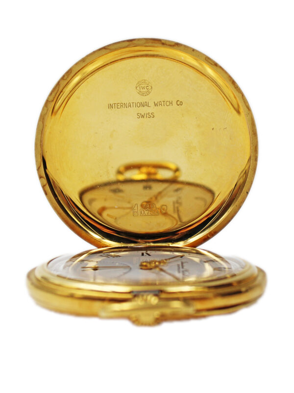 IWC 18k Yellow Gold Hunter Face Pocket Watch, c. 1980's