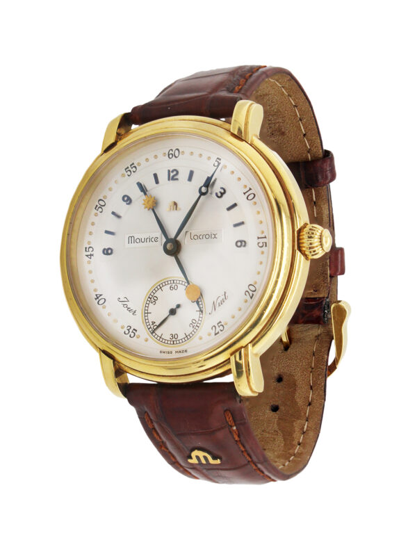 Maurice Lacriox "Jour Nuit" 18k Yellow Gold Large Day/Night Wristwatch, Ref 07770