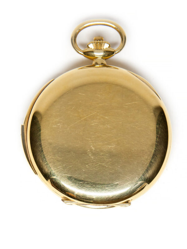 Gubelin 18k Yellow Gold 55mm Hunter Case Minute Repeating Pocket Watch c. 1940s