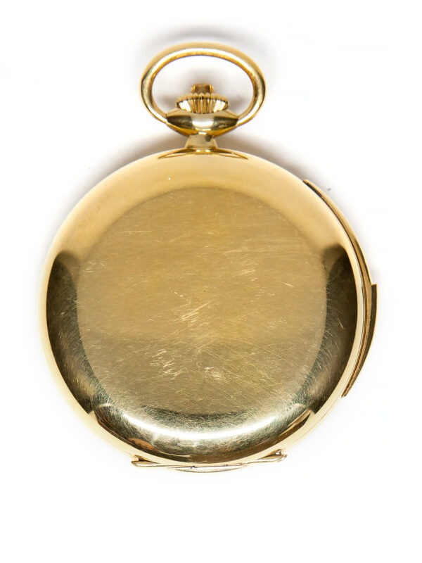 Gubelin 18k Yellow Gold 55mm Hunter Case Minute Repeating Pocket Watch c. 1940s