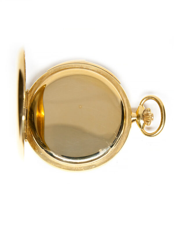 Gubelin 18k Yellow Gold 55mm Hunter Case Minute Repeating Pocket Watch c. 1940s