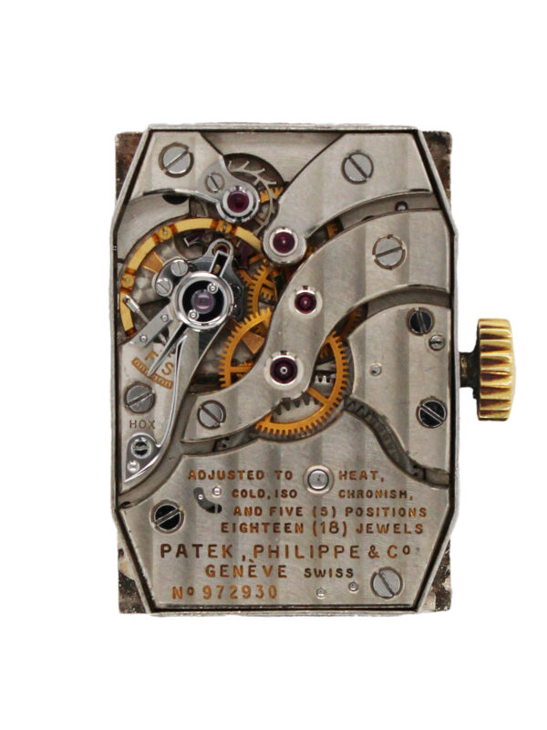 Patek Philippe (Ref 425) 18k Yellow Gold Rectangular Wristwatch with Extract c. 1950.