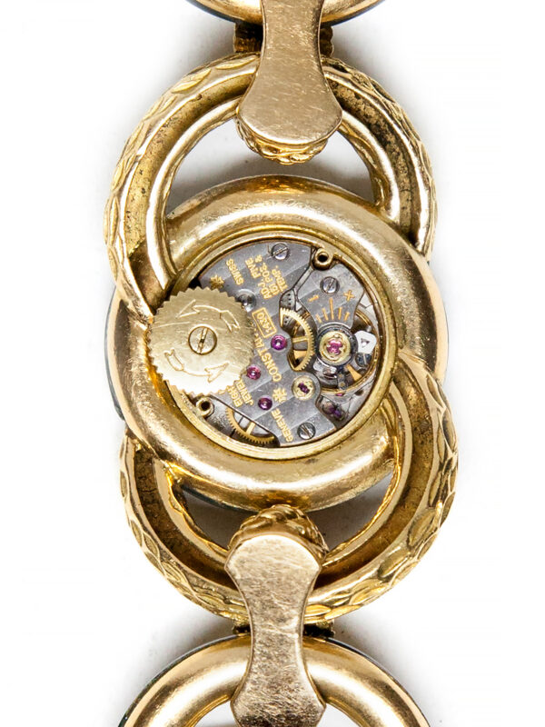 Vacheron & Constantin 18k Yellow Gold & Green Hardstone Ladies' Bracelet Watch c. 1960s