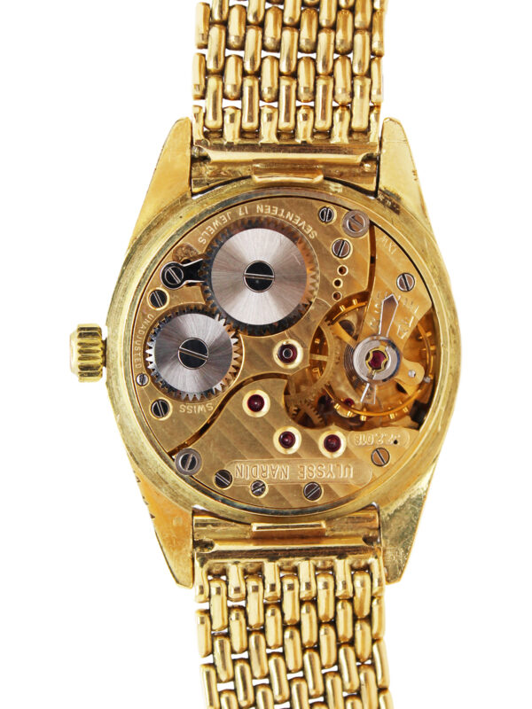 Ulysse Nardin (Ref 311-51) 18k Yellow Gold Triple Calendar & Moonphase Bracelet Watch c. 1950s