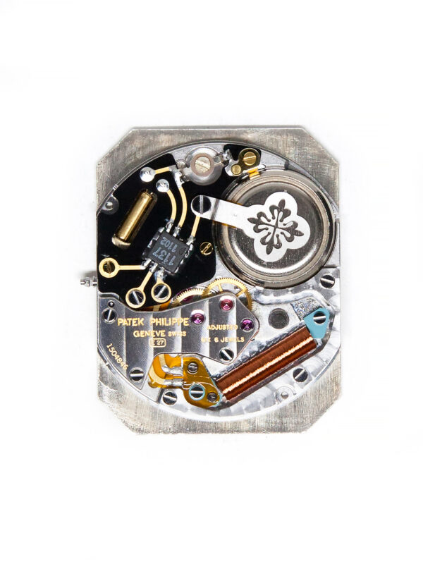 Patek Philippe (Ref 3853/3) 18k White Gold Octagonal Quartz Bracelet Watch with PP Service Tag c. 1980s