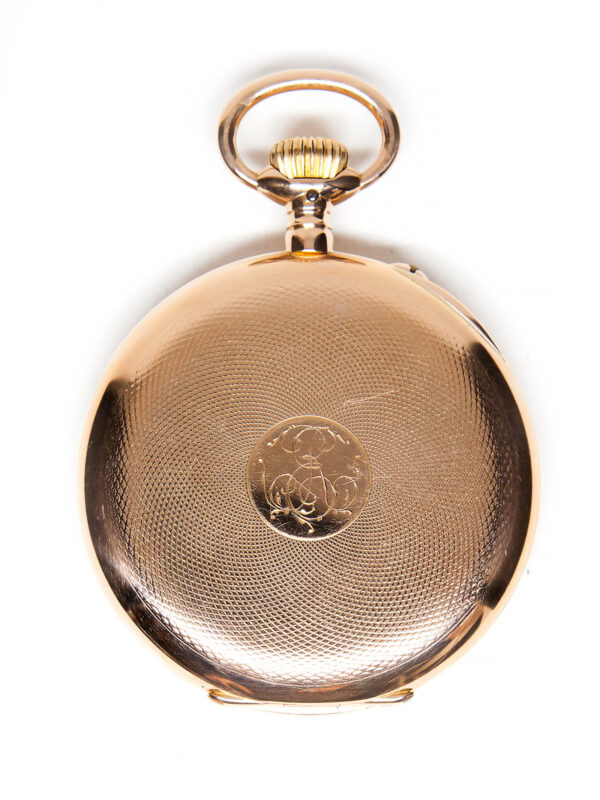 IWC for Isidoro Marx 18k Yellow Gold Keyless Open Face Pocket Watch c. 1900s