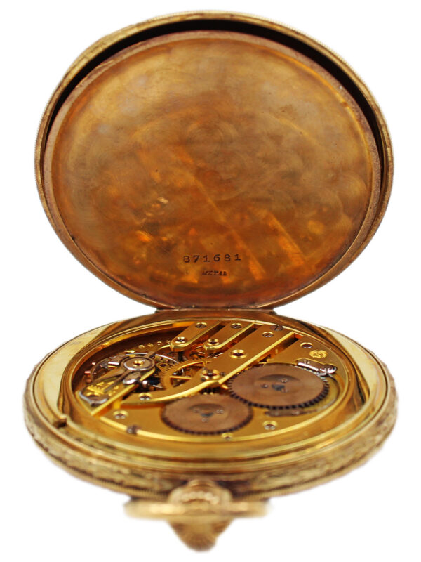 IWC 14k Yellow Gold 50mm Open Face Case Pocket Watch c. 1915