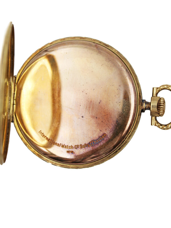 IWC 14k Yellow Gold 50mm Open Face Case Pocket Watch c. 1915