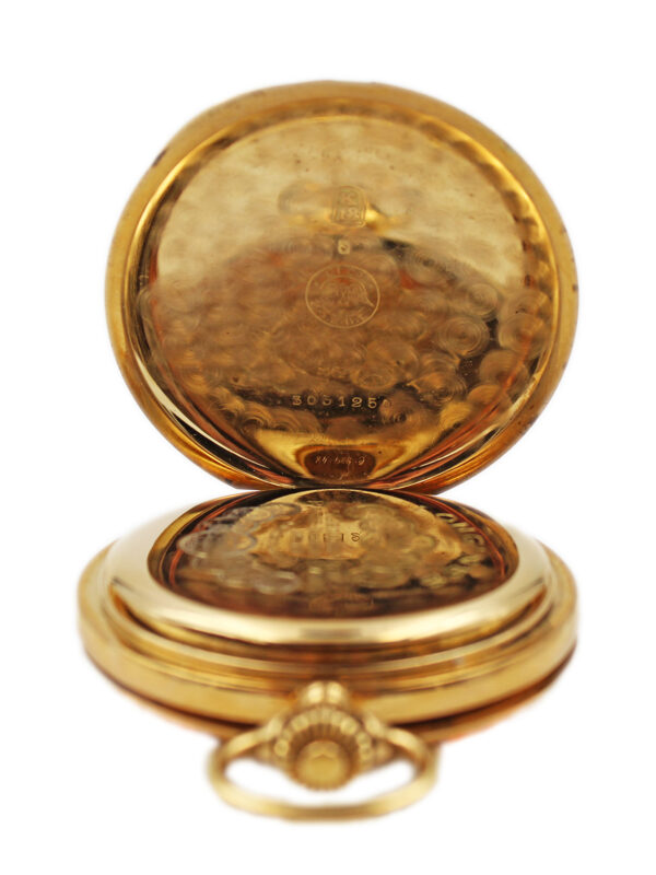 Longines 18k Yellow Gold 54mm Hunter Case Pocket Watch c. 1900s
