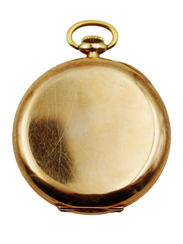 International Watch Co. 14k Yellow Gold 50mm Open Face Pocket Watch c. 1954