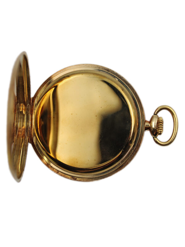 International Watch Co. 14k Yellow Gold 50mm Open Face Pocket Watch c. 1954