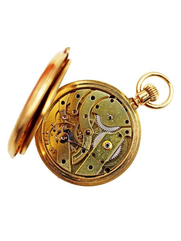 Patek Philippe 18k Yellow Gold 52mm Hunter Pocket Watch with Extract c. 1872