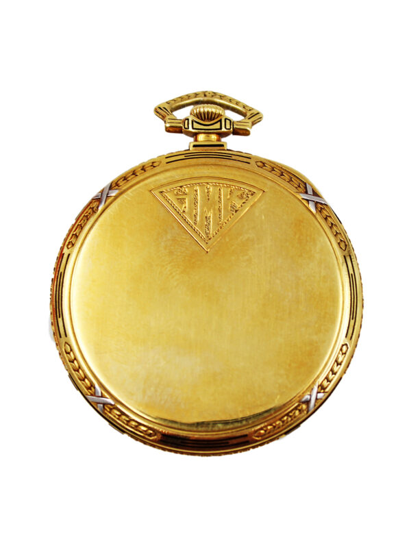 Patek Philippe 18k Yellow Gold & Platinum Open Face Pocket Watch w/ Extract c. 1923