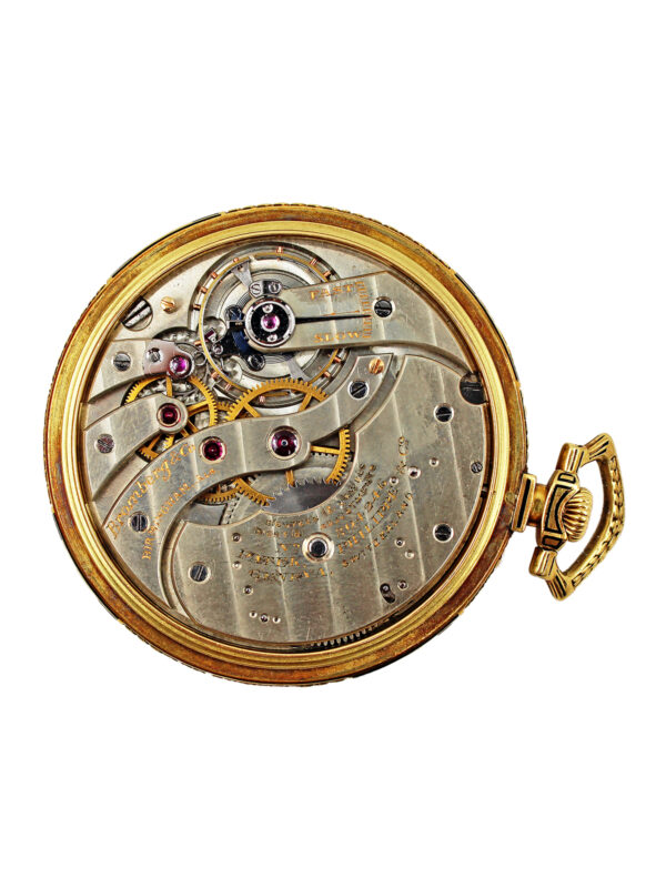 Patek Philippe 18k Yellow Gold & Platinum Open Face Pocket Watch w/ Extract c. 1923