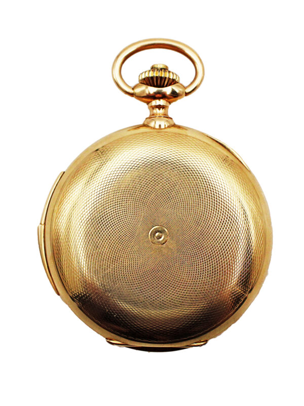 A. Sandoz 14k Yellow Gold Heavy Minute Repeating Hunter Pocket Watch c. 1905