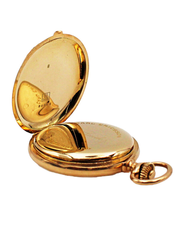 A. Sandoz 14k Yellow Gold Heavy Minute Repeating Hunter Pocket Watch c. 1905