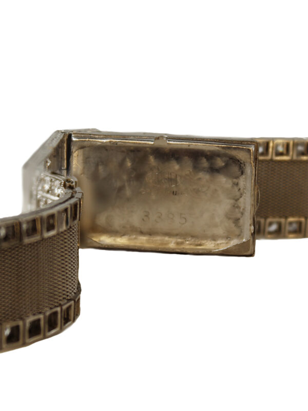 Zador Watch Co. Platinum & Diamond (~4cts) Art Deco Ladies' Bracelet Watch w/ Dial Signed Tiffany & Co, c. 1930s