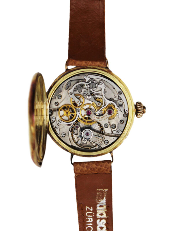Ulysse Nardin 18k Yellow Gold 34mm Single Button Chronograph Wristwatch