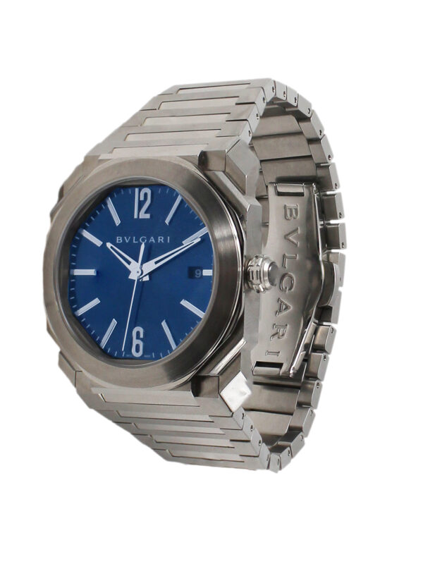 Bvlgari "Octo" Stainless Steel Large Auto-Date Bracelet Watch w/ Box & Manual c. 2016, Ref BGO 38 S