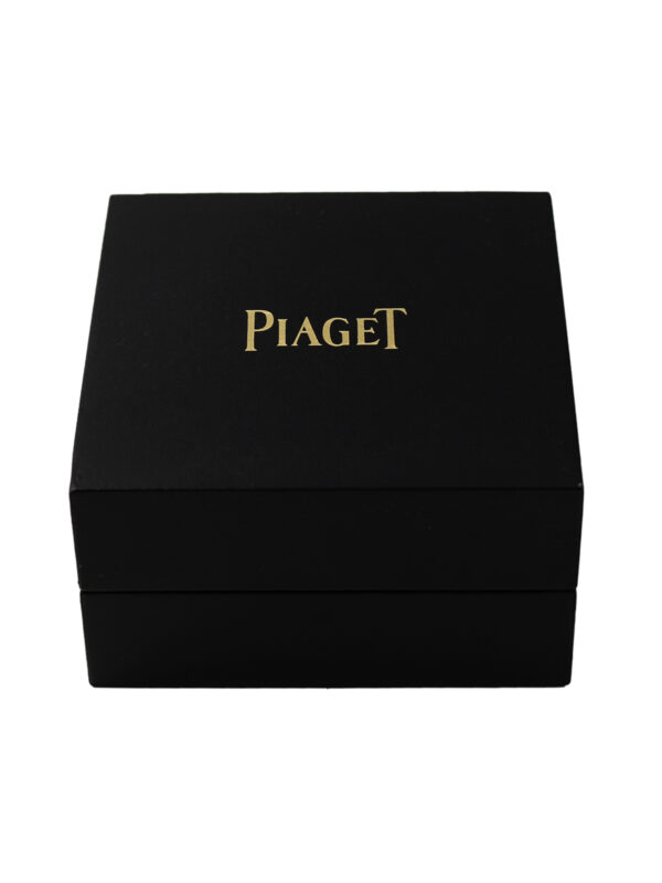 Piaget 18k Yellow Gold Open Face Pocket Watch with Box c. 1980s, Ref 990