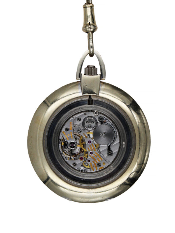 Vacheron & Constantin "Montre Couteau Savonnette" 18k White Gold Ultra-Thin Hunter Pocket Watch c. 1960s, Ref 7402