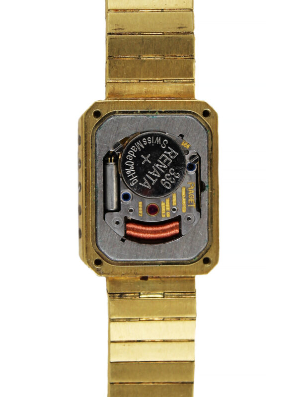 Piaget 18k Yellow Gold & Pave Diamond Ladies' Bracelet Watch c. 1990s, Ref 15241 C626