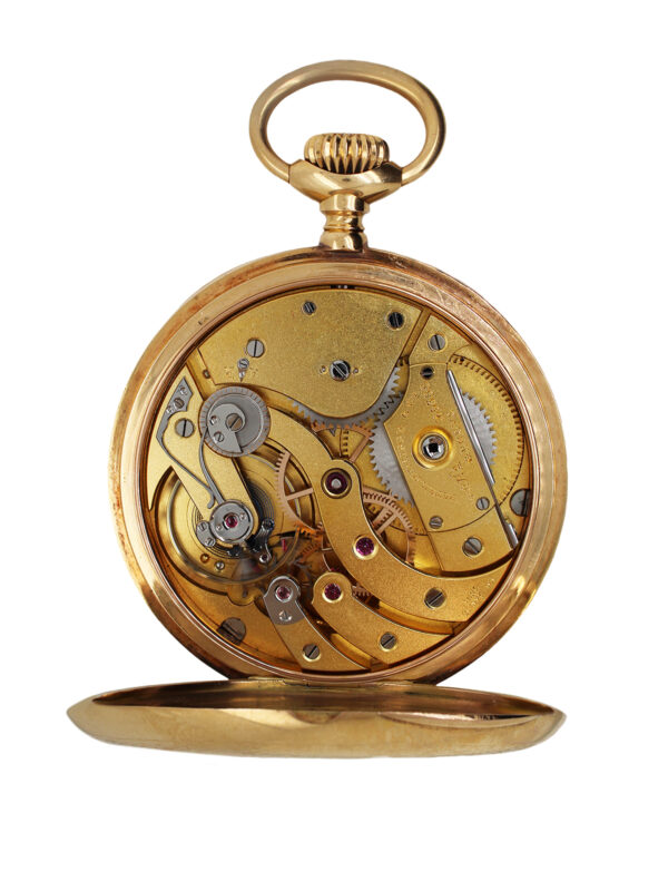 Patek Philippe “Chronometro Gondolo” 18k Yellow Gold Open Face Pocket Watch, Complete 56mm