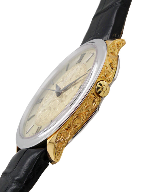 Buccellati ‘Ornatino’ 18k White & Yellow Gold Engraved 40mm Wristwatch c. 1990s