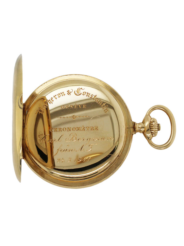 Vacheron & Constantin 18k Yellow Gold Chronometer Hunting Case Pocket Watch c. 1920s, 53mm 110g