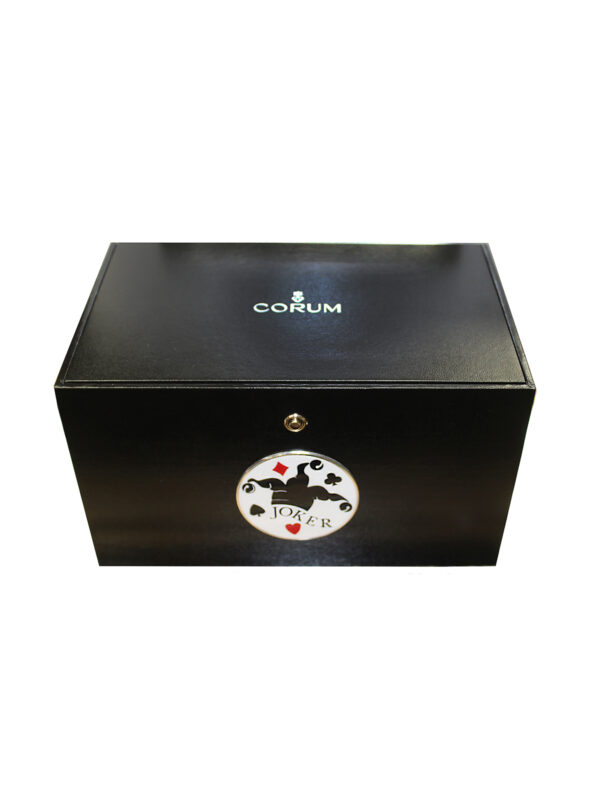 Corum Bubble "Jolly Joker" Limited Edition Stainless Steel Automatic Wristwatch with Original Box, Warranty, Certificate, & Deck of Cards, Ref no. 82.240.20