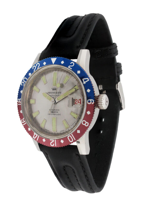 PRYNGEPS Stainless Steel “Oceanic” Diver 20 ATM Wristwatch with Date c. 1970