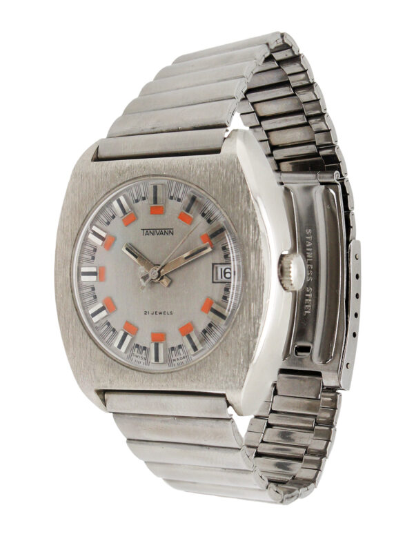 Tanivann Chromium-Plated Metal & Stainless Steel Wristwatch c. 1970 Ref no. 21133