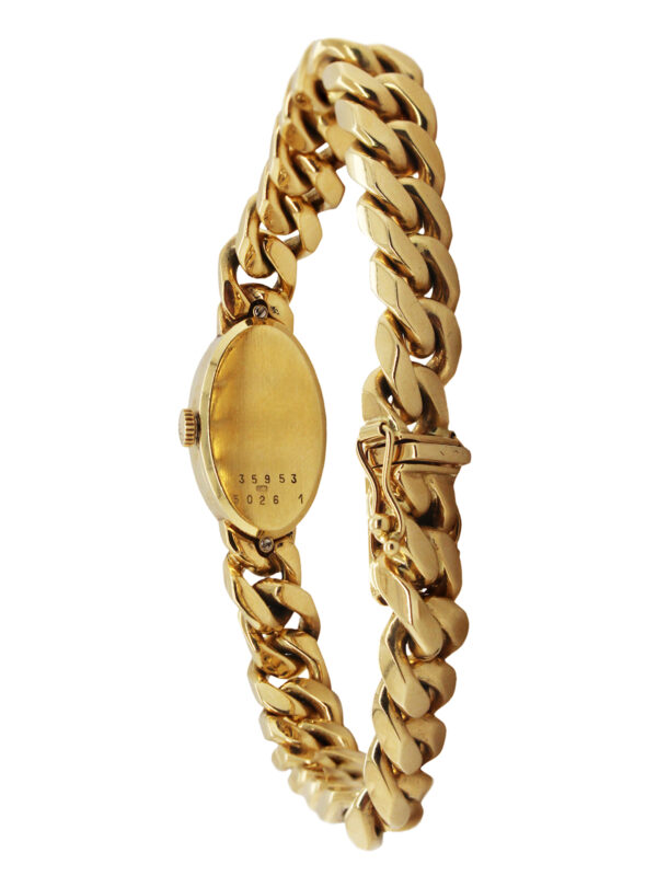 Chopard 18k Yellow Gold Tiger’s Eye Ladies Bracelet Watch c. 1990’s, Ref 5026/1