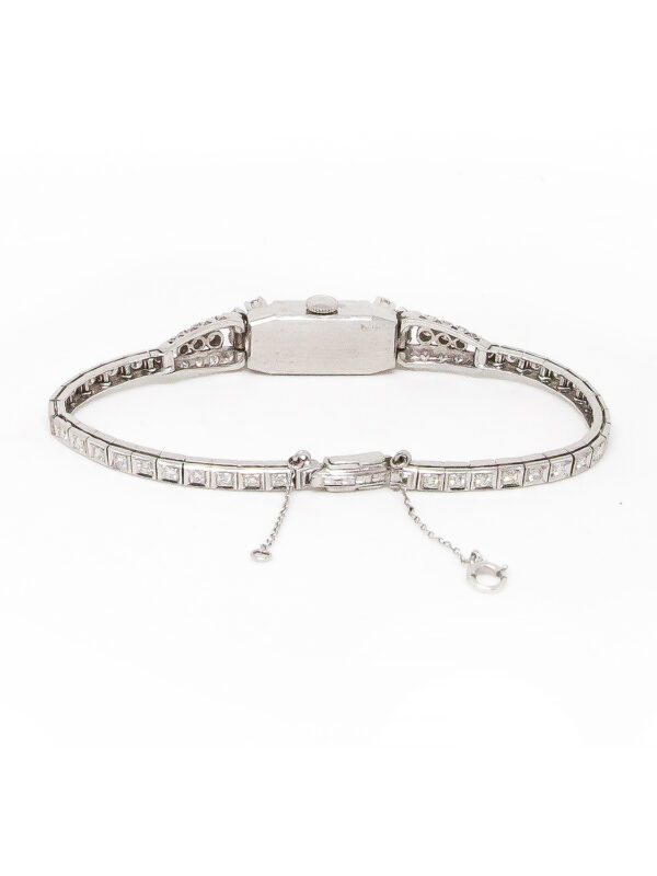 Gruen "Precision" 14k White Gold, Platinum & Diamond (~ 2.75ct) Ladies' Bracelet Watch c. 1950's