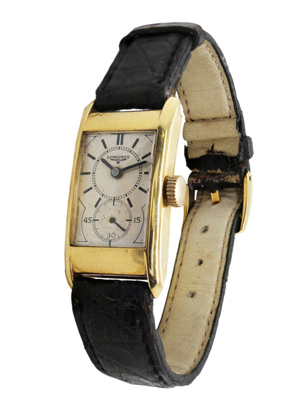 Longines 14k Yellow Gold Rectangular Doctors Watch c. 1940s