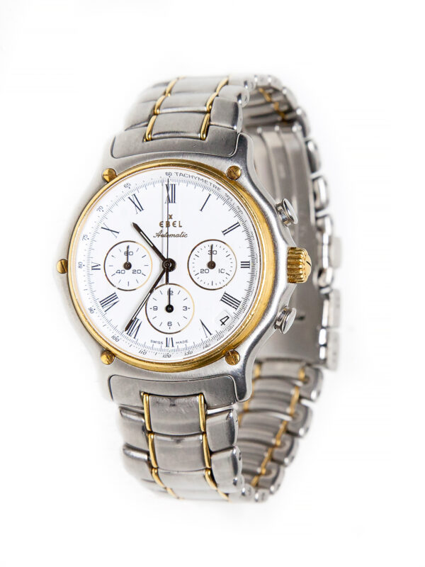 Ebel 1911 (Ref 1134901) 18k Yellow Gold & Stainless Steel Auto-date Chronograph Bracelet Watch