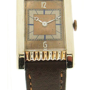 Breguet, 2 Tone 18k White Gold & Rose Gold Tank, Art Deco Wristwatch c.1926