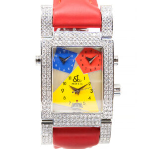 Jacob & Co No. 00434 Diamond Capri Three Time Zone Stainless Steel Watch