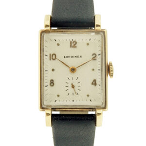 Longines Rectangular 14k Yellow Gold Vintage Wristwatch