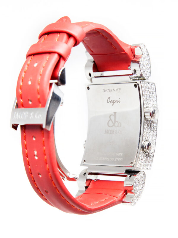 Jacob & Co No. 00434 Diamond Capri Three Time Zone Stainless Steel Watch
