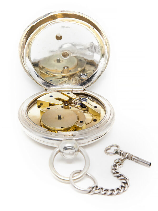 Patek Philippe & Co. Nickel Oversized Half Hunter 8-Day Pocket Watch with Extract c. 1868