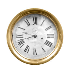 Rare Seth Thomas Heavy Brass Ship's Clock, c. 1920s